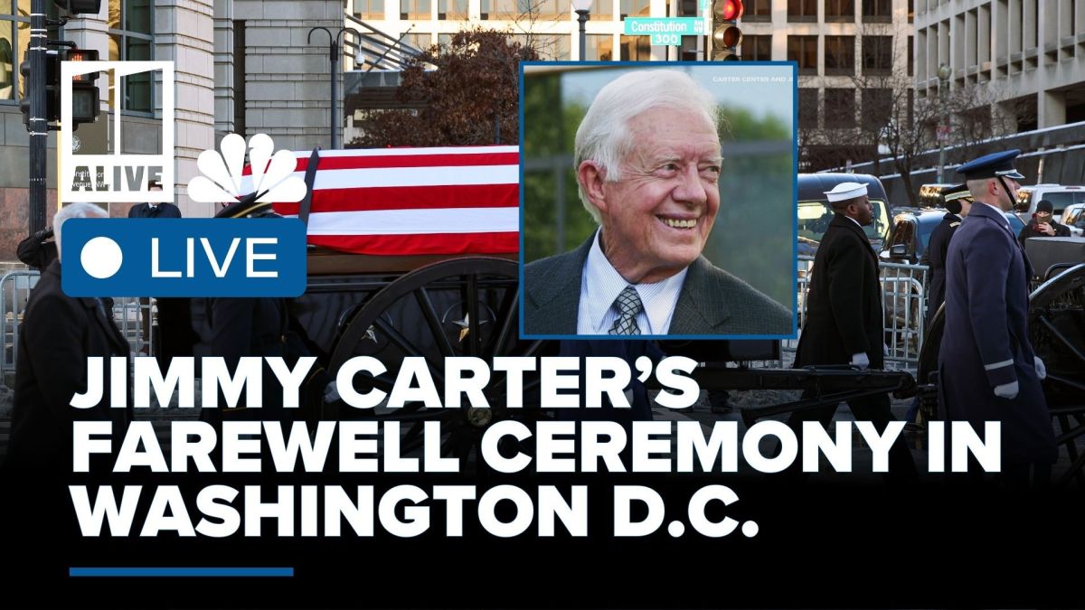 All five living US presidents pictured together at funeral of Jimmy